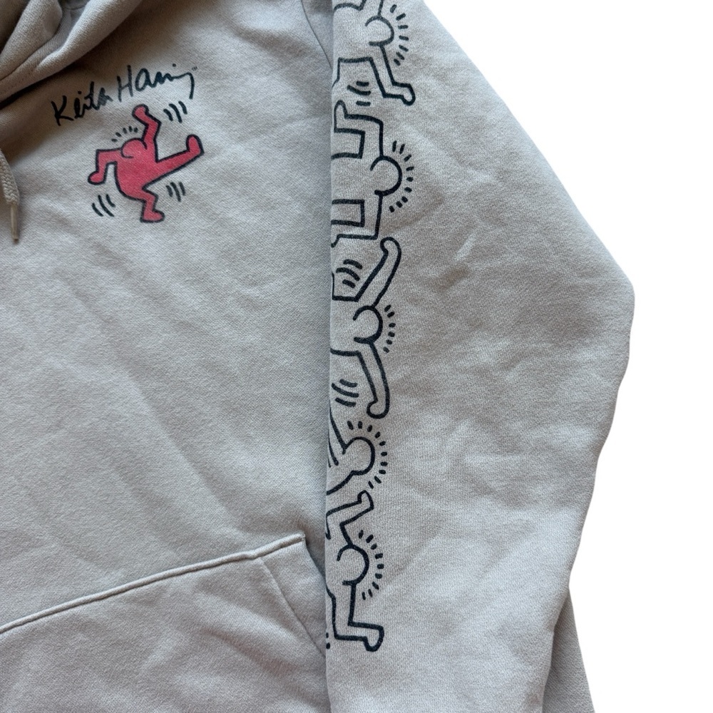 Hollister x Keith Haring New York Graphic Hoodie Street Art Pullover Size Small - Picture 3 of 9